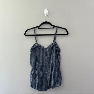 Kirra blue tank top button front size medium